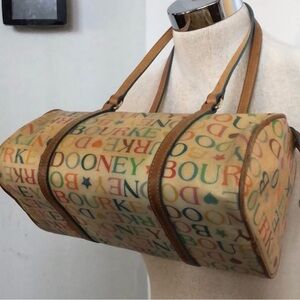 Y2K Vintage Monogram Dooney and Bourke Multicolor Rainbow Barrel Purse